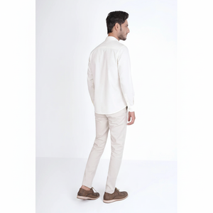 Chemise Oxford 100% coton pour hommes, décontractée, anti-rides, manches longues, col montant, respirant, teint en fil, pour les saisons d'automne - Product Image 1