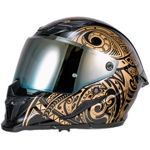Befast FURIUS MAORI Casco integral con doble visera dorado M - Product Image 1