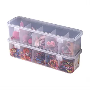 PP-Speicherbox aus Kunststoff für Desktop-Datenkabel transparente Speicherbox aus Kunststoff für Ladekabel Sortiernetz-Speicherbox mit Abdeckung