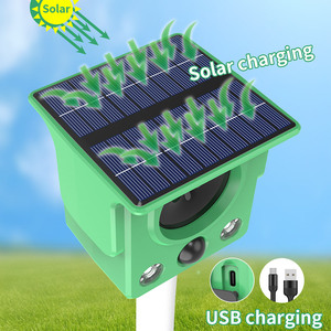 SAIJZEK Thiết Bị Đuổi Động Vật Năng Lượng Mặt Trời Ngoài Trời Nâng Cấp Rohs Mới Thiết Bị Đuổi Động Vật Chống Nước Ngăn Chặn Lợn Mèo Chó Cáo Gấu Trúc Hoang Dã - Product Image 2