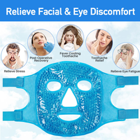 Masques faciaux chauds et froids pour les cernes, les poches sous les yeux, les migraines, les maux de tête, les rougeurs dues au stress avec un soulagement par le froid