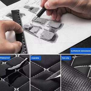 Tout nouveau ensemble complet Beige en cuir de luxe 5D tapis de sol de voiture pour prius 30 50 2005 2012 2017 et tapis de - Product Image 5