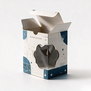 OEM Wholesale Custom Logo Printed Empty Bath Bomb Soap Display Boxes With Clear <b>Window</b> - Product Image 5