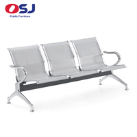 Offre spéciale Chaises de salle d'attente 4 places Chaise longue Arrêt de bus de l'aéroport Banc tandem en acier