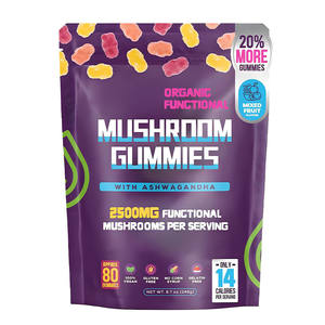 Gummies aux <span class=keywords><strong>champignons</strong></span> biologiques OEM : Ashwagandha, Crinière de lion, Reishi, Cordyceps, Queue de dinde, Maitake, Shiitake, Chaga, qualité alimentaire, antioxydant - Product Image 1