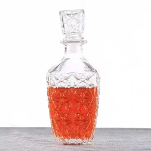 hot sale whiskey decanter and wine bottle with gift box customized logo whiskey glass