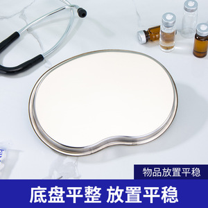Plateau en acier inoxydable 304 en forme de rein, incurvé, pour stérilisation dentaire et changement de pansement en milieu hospitalier, poli miroir, couleur unie - Product Image 5