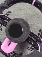 Interior de Coche para Clase E y Clase G, para W169 W245 W204 W213 W221 C117 W176 W246 W222 W177 W247 W205, Fibra de Carbono Rosa
