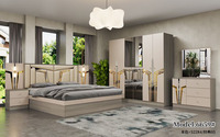 Ensemble de chambre à coucher complet de style turc classique économique, ensemble de meubles de chambre à coucher modernes de taille king