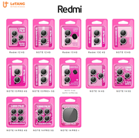 Prix direct usine, 50/boîte, protecteur d'objectif d'appareil photo brillant en diamant pour téléphone portable Redmi Note 13/14/15 Pro Plus