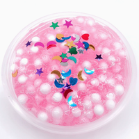 Slime turquoise avec perles blanches, jouet anti-stress unisexe pour enfants de 8 à 13 ans, en TPE