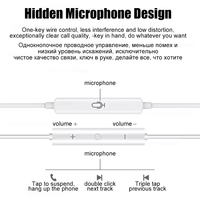 Écouteurs intra-auriculaires filaires HiFi 3,5 mm avec micro pour iPhone 16 15 Huawei Xiaomi – Casque portable filaire