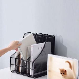 Heavy Duty 4 Compartment Metal Mesh Desktop <b>Document</b> Sorter Organizer Rack Office File Trays Magazine <b>Holder</b> - Product Image 1