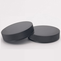 Tapas de Polipropileno de 48/400 48 mm, Tapas Frescas para Envases de Vidrio o Plástico, Rosca Continua con Laterales Acanalados y Forro de Espuma
