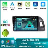 Lecteur vidéo de voiture WIFI double bande 5G+2.4G 5.4 pour Audi Q5 2010-2018 Navigation GPS Radio Android Car-play