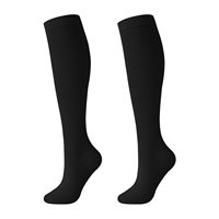 Chaussettes de compression ultra-fines élégantes pour femmes, en jacquard, respirantes, pour le voyage et la santé, avec logo
