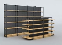 Présentoir de gondole d'épicerie de nouveau Design, étagère de supermarché en Grain de bois à vendre