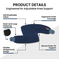Genouillère réglable en néoprène SBR de haute qualité avec fermeture auto-agrippante souple, pour usage multisports et soulagement de la douleur