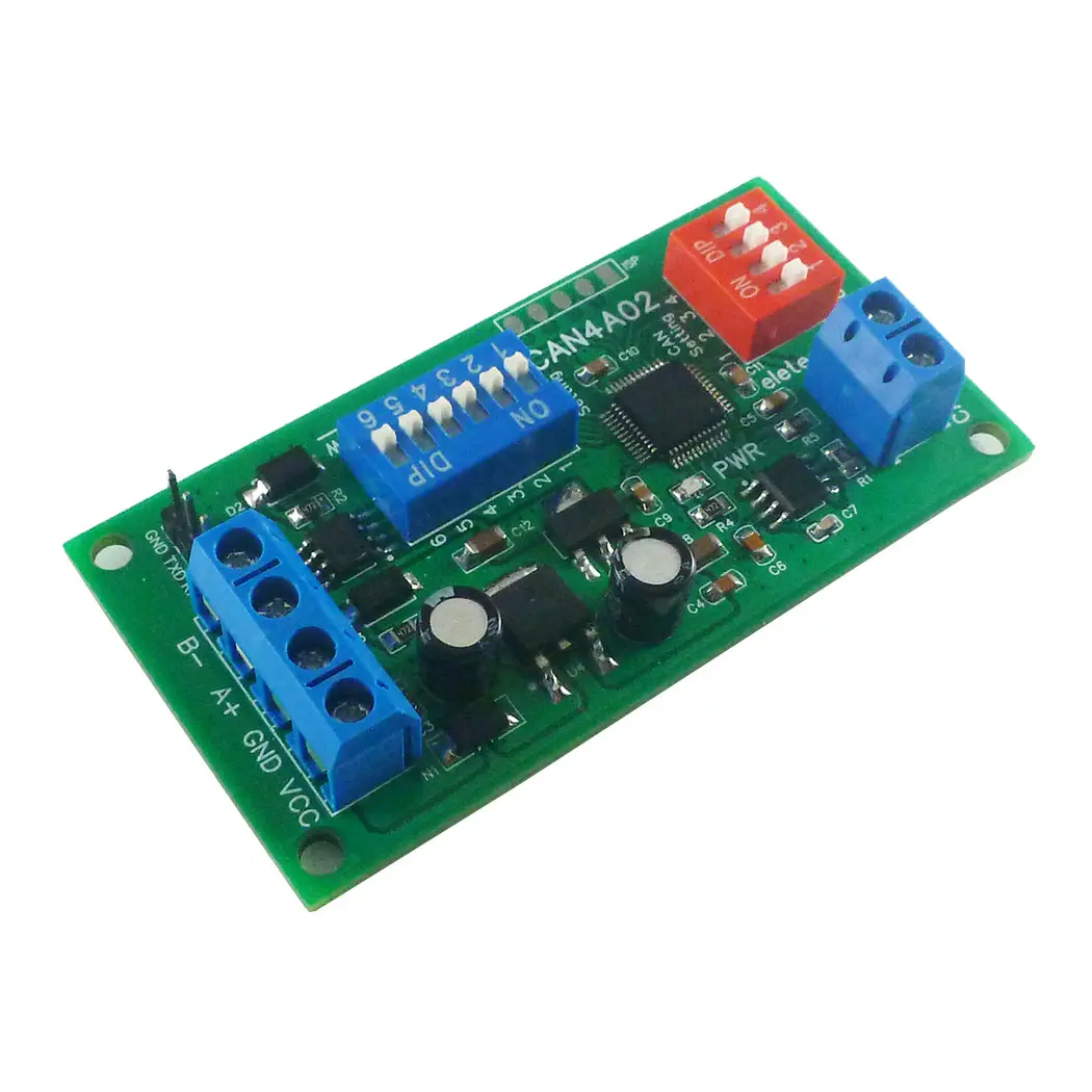 CAN vers RS485 RS232 RS422 CANBUS convertisseur de protocole série Module de transmission de données transparent à 2 voies Eletechsup CAN4A02 CAN 2.0