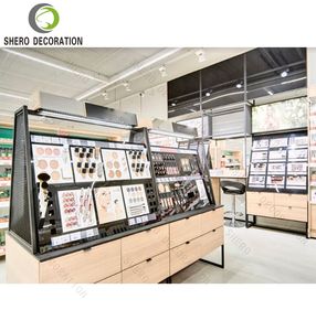 Muebles para Tienda de Maquillaje, Mueble de Exhibición Flotante Personalizado y Funcional para Tienda de Cosméticos con Luz LED, Estante de Exhibición de Maquillaje - Product Image 2