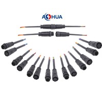 Lampe de culture de plantes étanche 4PIN connecteur M12 étanche 5A 110V prise électrique mâle femelle câble moulé IP 68 connecteur Led