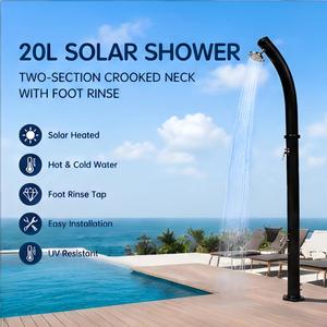 <span class=keywords><strong>Douche</strong></span> <span class=keywords><strong>solaire</strong></span> de jardin et de piscine JADE 20L avec lavage des pieds |   PVC, double section, pomme de <span class=keywords><strong>douche</strong></span> chromée de 6 pouces - Product Image 2