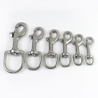 Meetee XP199 11-34mm 304 #   Mousqueton pivotant en acier inoxydable pour sac, crochet de sangle, clip pour collier de chien, accessoires de bricolage