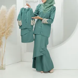 2024 Design Abaya Moden Mother Daughter Baju-Kurung-Malaysia Family Baju Kurung For Kid Malaysia Baju Kurung