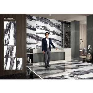 Vintage Azul Polished Glazed Porcelain Tiles 600x1200mm 60x120cm Glossy Marble Look Floor <b>Wall</b> Tile - Product Image 3