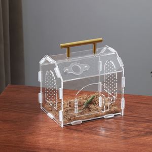 Acrylic Transparent Magnetic Suction Portable Assembled Crawler Box For Hermit <b>Crabs</b> And Pet Breeding Tank - Product Image 3