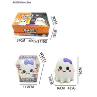Ensemble de jouets en caoutchouc souple fantômes amusants, blanc et violet, pour les enfants de 6 ans et plus Cwy