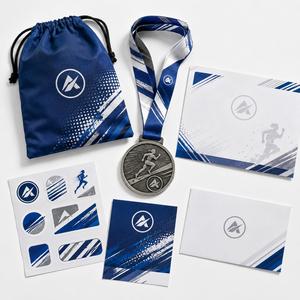 Paquete de Premios Personalizados para Carreras al por Mayor, Kit de Finalista OEM/ODM con Cinta, Certificado, Tarjeta y Bolsa para Medallas - Product Image 1