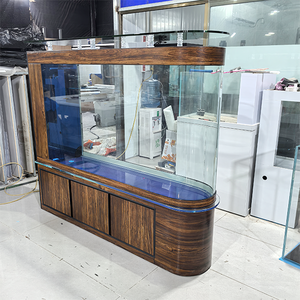 공장 맞춤형 대형 투명 큐브 유리 어항, 전면 유리 패널 어항, 하단 캐비닛 포함 - Product Image 1