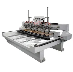 Apex 2024 Best Price 8 Heads Multi-Axis Cutting Machine 6 Heads Wood CNC Milling Machine for Wood MDF Plywood Door Cabinet