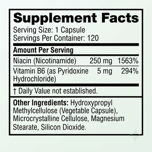 Cápsulas de Niacina Vitamina B6 OEM ODM 250mg 120 Unidades a Granel Marca Privada - Product Image 3