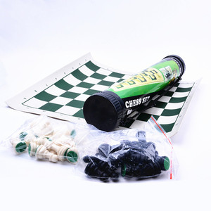 New Chất Lượng Cao Ngoài Trời Nhựa Di Động Đen Và Trắng Có Thể Gập Lại Bộ Cờ Vua Với Pvc Bàn Cờ Gia Đình Du Lịch Cần Thiết - Product Image 1