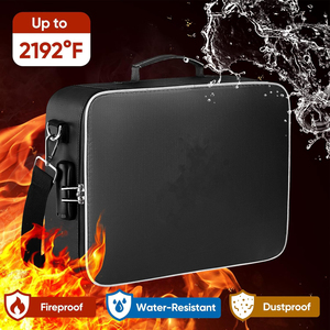 Xách Tay Chống Thấm Nước Chống Cháy Tài Liệu Lưu Trữ Box Với Khóa Biểu Tượng Tùy Chỉnh Lưu Trữ An Toàn Cho Các Tài Liệu Quan Trọng - Product Image 2