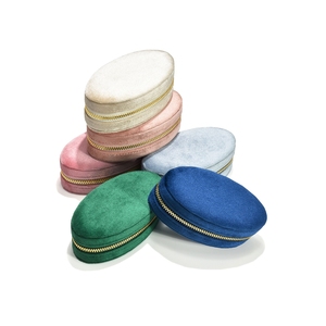 Nuevos Modelos de Caja de Almacenamiento de Joyas Multifuncional, Caja de Joyas de Viaje de Terciopelo, Caja de Joyas Ovalada - Product Image 4