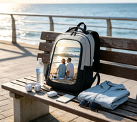 Sac à dos personnalisé POD avec photo, tissu Oxford imperméable de haute qualité, sac de voyage, 1 pièce MOQ, sac personnalisé avec image
