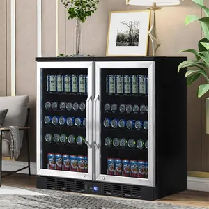 Duas portas back bar refrigerador bebida display showcase bebidas refrigerador pequeno refrigerador refrigerado display showcase