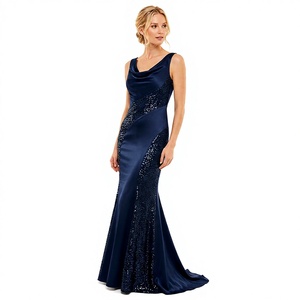 Wholesale Maxi Dress Navy Blue Suitable for Beach Vacation