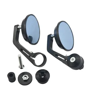 先进的生产技术摩托车侧镜圆形7/8 ”22毫米摩托车后视镜杆端镜通用
