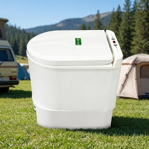 Inodoro Portátil con Descarga en Seco, Inodoro Inteligente con Descarga en Seco, Sellado Automático, Biodegradable, Rollo de Recarga con Sellado Térmico para Acampar al Aire Libre - Product Image 1