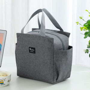 Insulated Lunch <b>Bag</b> For Students And Work With <b>Cooling</b> Feature In Black Color - Product Image 3