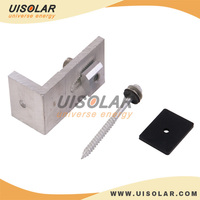 Kit Braket Atap Seng L-Foot Aluminium Stainless Steel Anodized UISOLAR untuk Pemasangan Panel PV di Atap Aspal