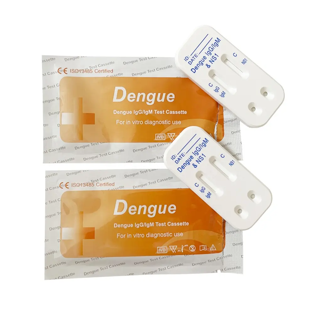 Cassette de prueba rápida de diagnóstico médico de dengue IgG/IgM/NS1