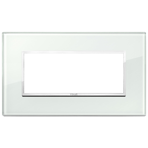 Vimar Glass Wall <b>Switch</b> Plate 20.2x14.1 Cm White Frame Modern Design - Product Image 1