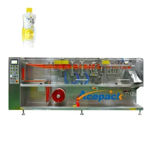 Acepack Automatic Special Shaped Sachet With Double Outlet Packaging Machine Filling Liquid Food