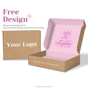 Promoción al por Mayor Caja de Embalaje de Papel Kraft Corrugado Liso para Entrega y Envío Postal con Ventaja UV e Inserto - Product Image 1