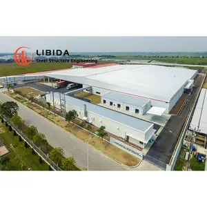 Cheap warehouse Prefabricated Hall building design Industrial light steel structure hangar warehouse metal workshop steel frame